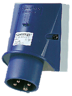 Mennekes - 347 - CEE wall device plug blue 32 A/230 VAC, 347, Mennekes