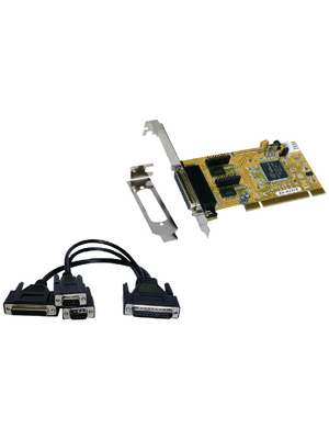 Exsys - EX-43370 - PCI Card2x RS232 1x ECP DB25F (cable), EX-43370, Exsys