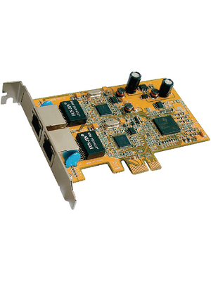 Exsys - EX-6072-L - Network card LowProfile PCI-E x1 2x 10/100/1000, EX-6072-L, Exsys