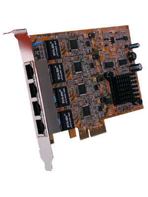 Exsys - EX-6074 - Network card PCI-E x4 4x 10/100/1000, EX-6074, Exsys