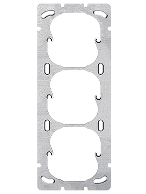 Feller - 2713-1 - 1x3 vertical mounting plate 77 x 1 x 197 mm metallic With 3 unit cutouts, 2713-1, Feller