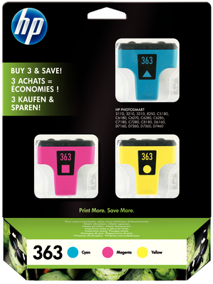 Hewlett Packard (DAT) - CB333EE - Ink triple pack 363 multicoloured, CB333EE, Hewlett Packard (DAT)