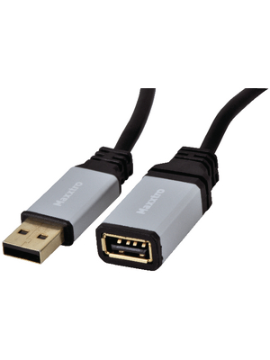 Maxxtro - PLA-115B-S-3 - USB 2.0 cable 3.00 m black, PLA-115B-S-3, Maxxtro