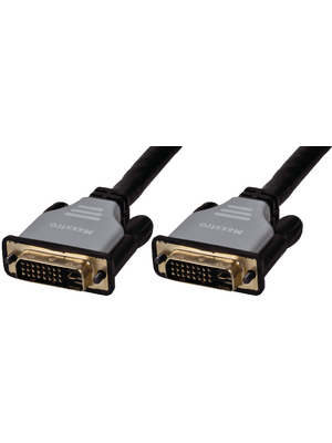 Maxxtro - PLA-602B-M-2 - DVI-D cable Platinum dual link m - m 2.00 m black, PLA-602B-M-2, Maxxtro