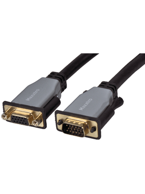 Maxxtro - PLA-655B-L-3 - Monitor cable VGA Platinum m - f 3.00 m black, PLA-655B-L-3, Maxxtro