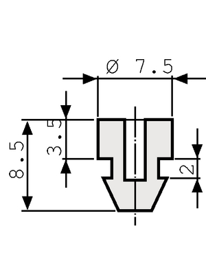 Mentor - 263.13 - Rubber foot ? 7.5 x 8.5 mm, 263.13, Mentor