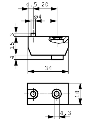 Mentor - 3781.7002 - Stand, rear, metal, 3781.7002, Mentor