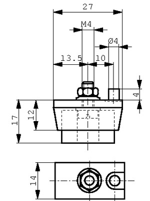 Mentor - 797.14 - Stand, rear, plastic, 797.14, Mentor