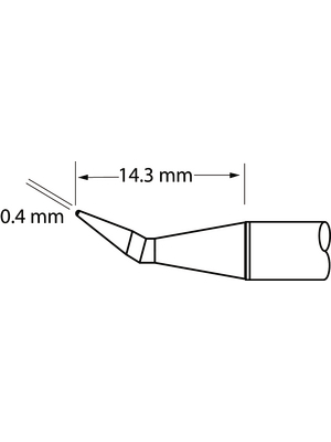 Metcal - PTTC-701B - Soldering tip Conical, bent, pair 390 C, PTTC-701B, Metcal