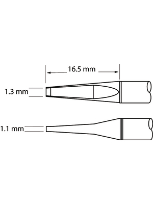 Metcal - PTTC-702-old - Soldering tip Blade, narrow, pair 1.3 mm 390 C, PTTC-702-old, Metcal