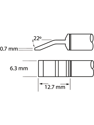 Metcal - PTTC-704 - Soldering tip Blade, pair 6.3 mm 390 C, PTTC-704, Metcal