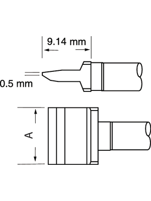 Metcal - SMTC-060 - Rework Cartridge Blade 10 mm 390 C, SMTC-060, Metcal