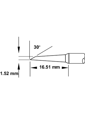 Metcal - SMTC-1167 - Rework Cartridge Hoof / 30 / Bevelled / Long Reach 1.5 mm 390 C, SMTC-1167, Metcal