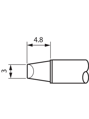 Metcal - STTC-013 - Soldering tip Chisel / cone 90 3.0 mm 330 C, STTC-013, Metcal