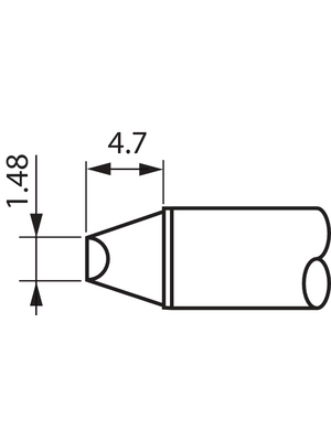 Metcal - STTC-014 - Soldering tip Chisel / cone 45 2.0 mm 330 C, STTC-014, Metcal