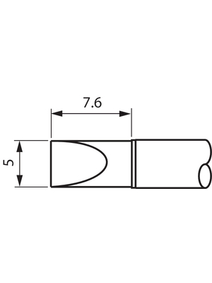 Metcal - STTC-017 - Soldering tip Chisel 5.0 mm 330 C, STTC-017, Metcal