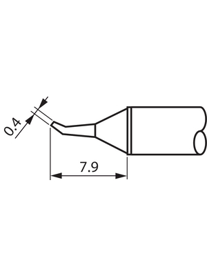 Metcal - STTC-026 - Soldering tip Conical / 30? bent 330 C, STTC-026, Metcal