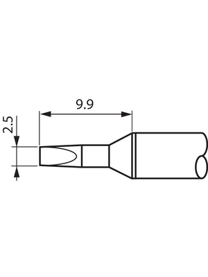 Metcal - STTC-036 - Soldering tip Chisel / cone 30 2.5 mm 330 C, STTC-036, Metcal