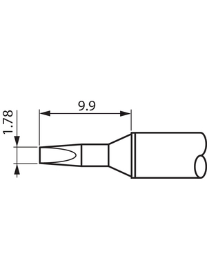 Metcal - STTC-037 - Soldering tip Chisel / cone 30 1.8 mm 330 C, STTC-037, Metcal