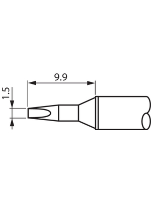 Metcal - STTC-038 - Soldering tip Chisel / cone 30 1.5 mm 330 C, STTC-038, Metcal