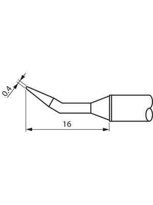 Metcal - STTC-040 - Soldering tip Conical / 30? bent / Narrow 330 C, STTC-040, Metcal