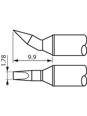 Metcal - STTC-098 - Soldering tip Chisel / 30? bent 1.8 mm 330 C, STTC-098, Metcal