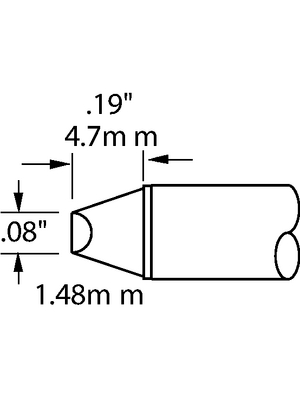 Metcal - STTC-114 - Soldering tip Chisel / cone 45 2.0 mm 390 C, STTC-114, Metcal