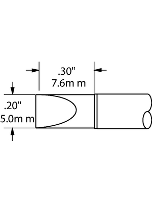 Metcal - STTC-117 - Soldering tip Chisel 5.0 mm 390 C, STTC-117, Metcal