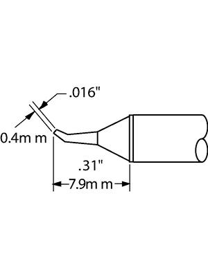 Metcal - STTC-126 - Soldering tip Conical / 30? bent 390 C, STTC-126, Metcal