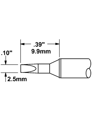 Metcal - STTC-136 - Soldering tip Chisel / cone 30 2.5 mm 390 C, STTC-136, Metcal