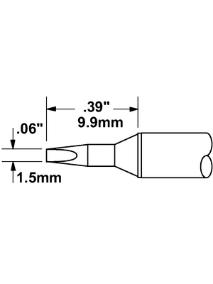 Metcal - STTC-138 - Soldering tip Chisel / cone 30 1.5 mm 390 C, STTC-138, Metcal