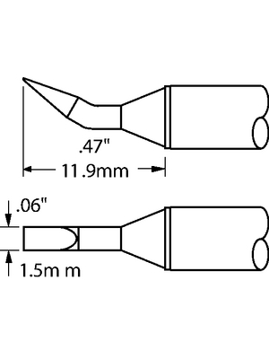 Metcal - STTC-199 - Soldering tip Chisel / 30? bent 1.5 mm 390 C, STTC-199, Metcal