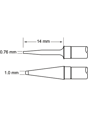 Metcal - TFP-BLP1 - Soldering tip Blade 1.0 mm 390 C, TFP-BLP1, Metcal