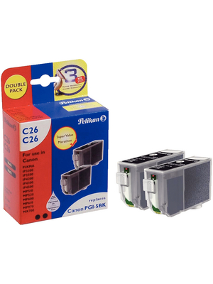 Pelikan - 359711 - Ink Cartridge Duo Pack PGI-5BK black, 359711, Pelikan