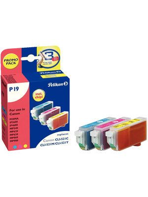 Pelikan - 4103291 - Ink cartridge CLI-521 coloured, 4103291, Pelikan