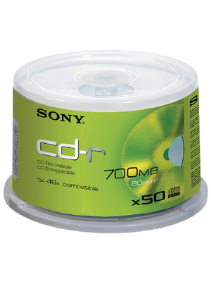 Sony - 50CDQ80SP - CD-R 700 MB Spindle of 50, 50CDQ80SP, Sony