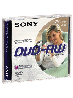 Sony - DMW30A - DVD-RW (30 min.) 1.4 GB Single Jewel Case, DMW30A, Sony