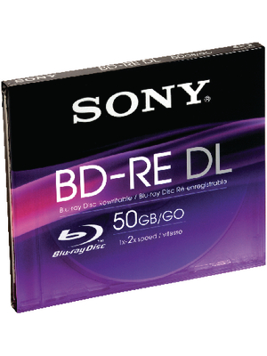 Sony - BNE50B - Blu-ray BD-RE DL 50 GB Single Jewel Case, BNE50B, Sony