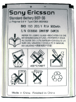 Sony - BST-33 - Mobile phoneBattery, BST-33, Sony