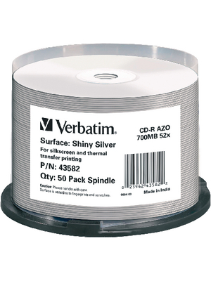 Verbatim - 43582 - CD-R 700 MB Spindle of 50, 43582, Verbatim