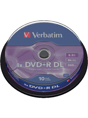 Verbatim - 43666 - DVD+R DL 8.5 GB Spindle of 10, 43666, Verbatim