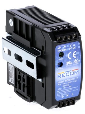 Recom - REDIN60-12 - Switched-mode power supply / 5 A, REDIN60-12, Recom