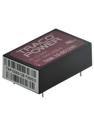 Traco Power - THM 10-0512WI - DC/DC converter 4.5...9 VDC 12 VDC, THM 10-0512WI, Traco Power