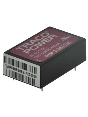 Traco Power - THM 3-0511WI - DC/DC converter 4.5...9 VDC 5 VDC, THM 3-0511WI, Traco Power