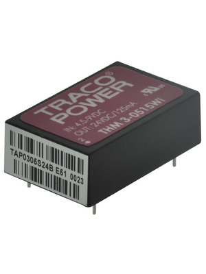 Traco Power - THM 3-0515WI - DC/DC converter 4.5...9 VDC 24 VDC, THM 3-0515WI, Traco Power