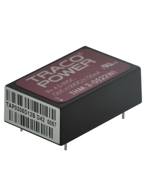 Traco Power - THM 3-0522WI - DC/DC converter 4.5...9 VDC 12 VDC, THM 3-0522WI, Traco Power