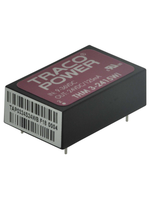 Traco Power - THM 3-2415WI - DC/DC converter 9...36 VDC 24 VDC, THM 3-2415WI, Traco Power