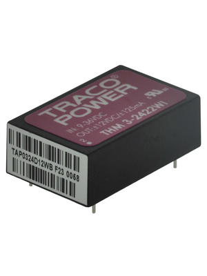 Traco Power - THM 3-2422WI - DC/DC converter 9...36 VDC 12 VDC, THM 3-2422WI, Traco Power