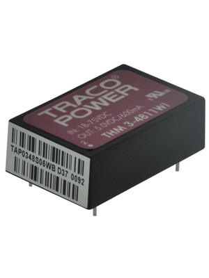 Traco Power - THM 3-4811WI - DC/DC converter 18...75 VDC 5 VDC, THM 3-4811WI, Traco Power