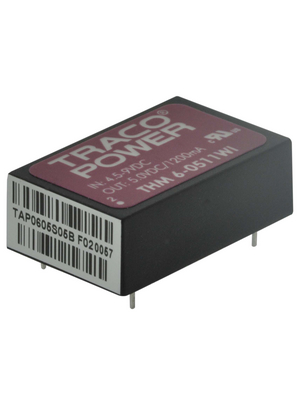 Traco Power - THM 6-0511WI - DC/DC converter 4.5...9 VDC 5 VDC, THM 6-0511WI, Traco Power